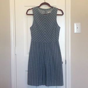 J. Crew Chambray Pin Striped Dress